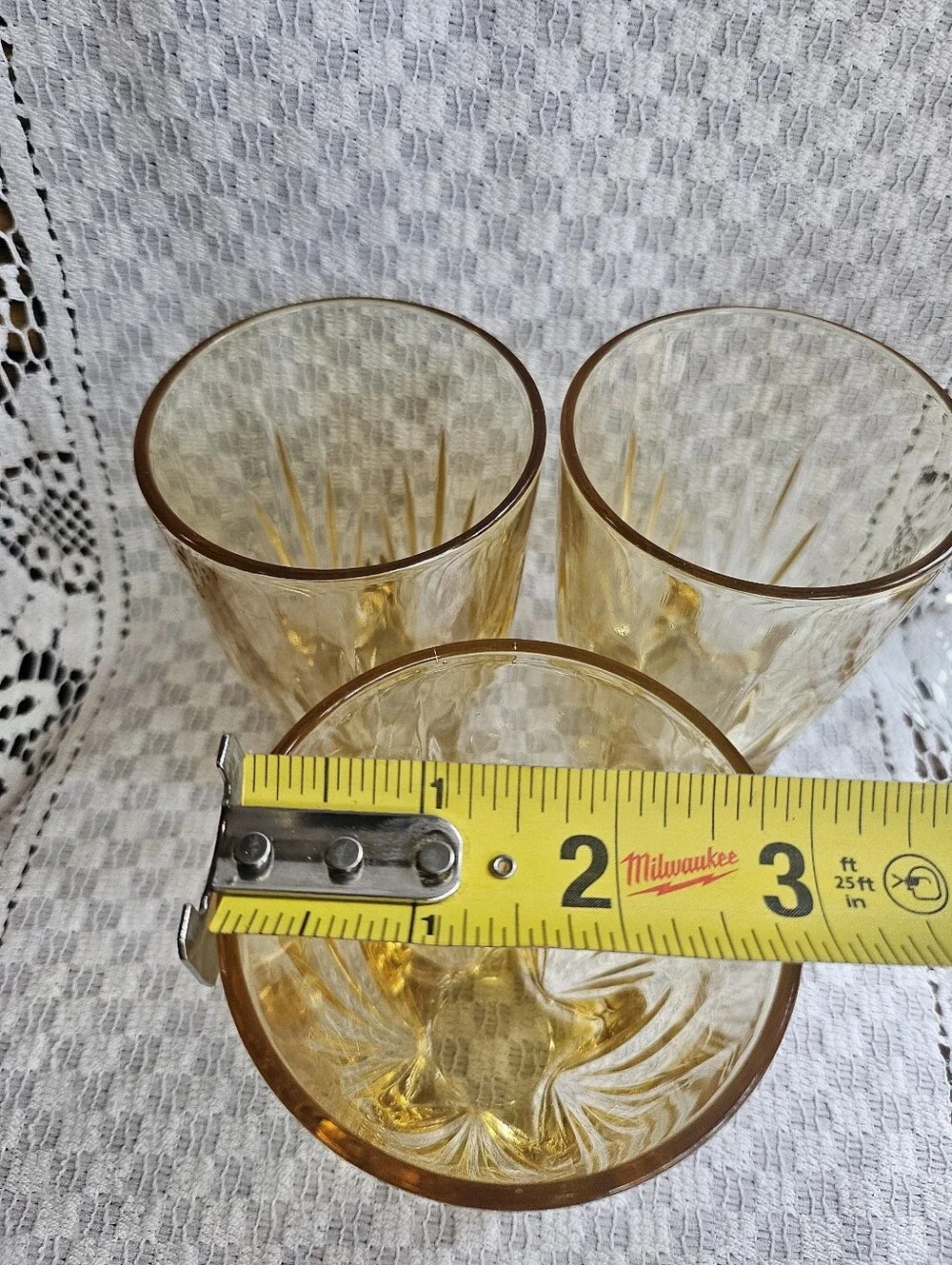 Federal Glass Amber Star Tumblers